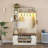 47.2" Hall Tree, LED Farmhouse Entryway Storage and Coat Rack Wood, Entryway Furniture with 7 Hooks, Hall Tree with Bench and Storage, 6 Storages Partitions Shoe Bench, White-64428907-45349541
