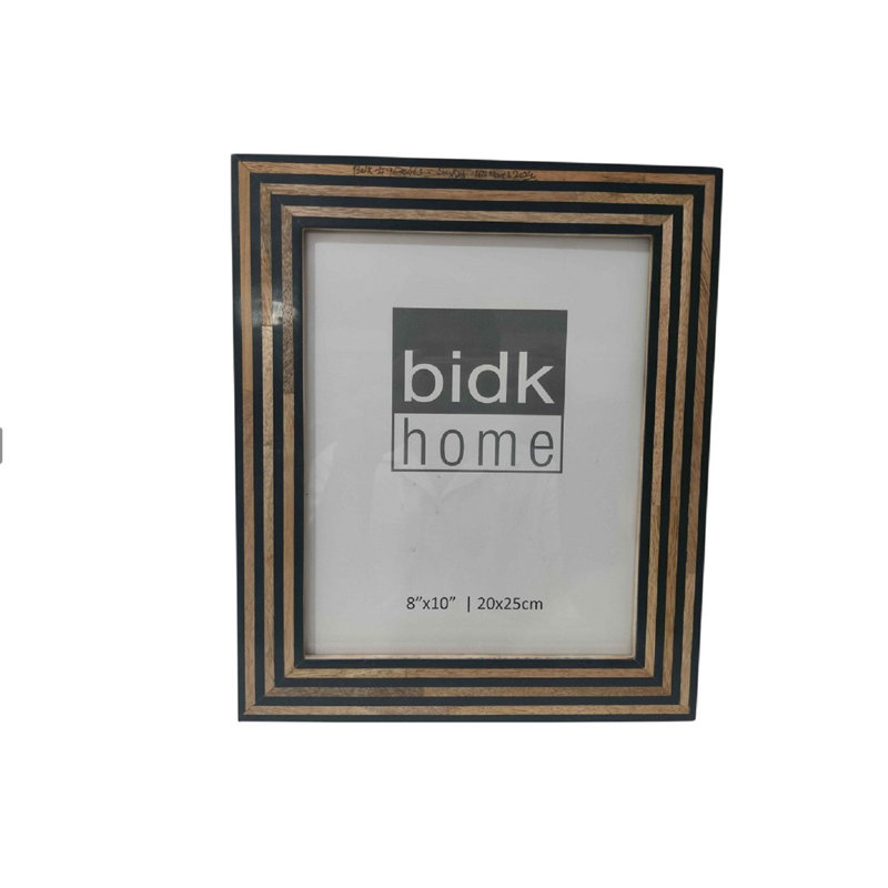 Lesleigh 4" x 6" Picture Frame, Black/Brown, 8" W x 10" H