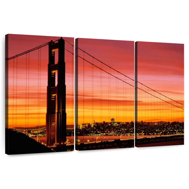 Lilie Golden Gate, coucher de soleil orange, H 28 po x l 45 po