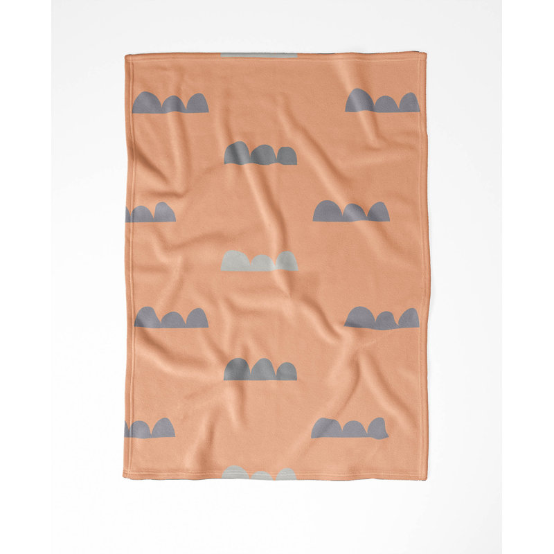 Dino Cloud, Peach, 50" W x 60" L