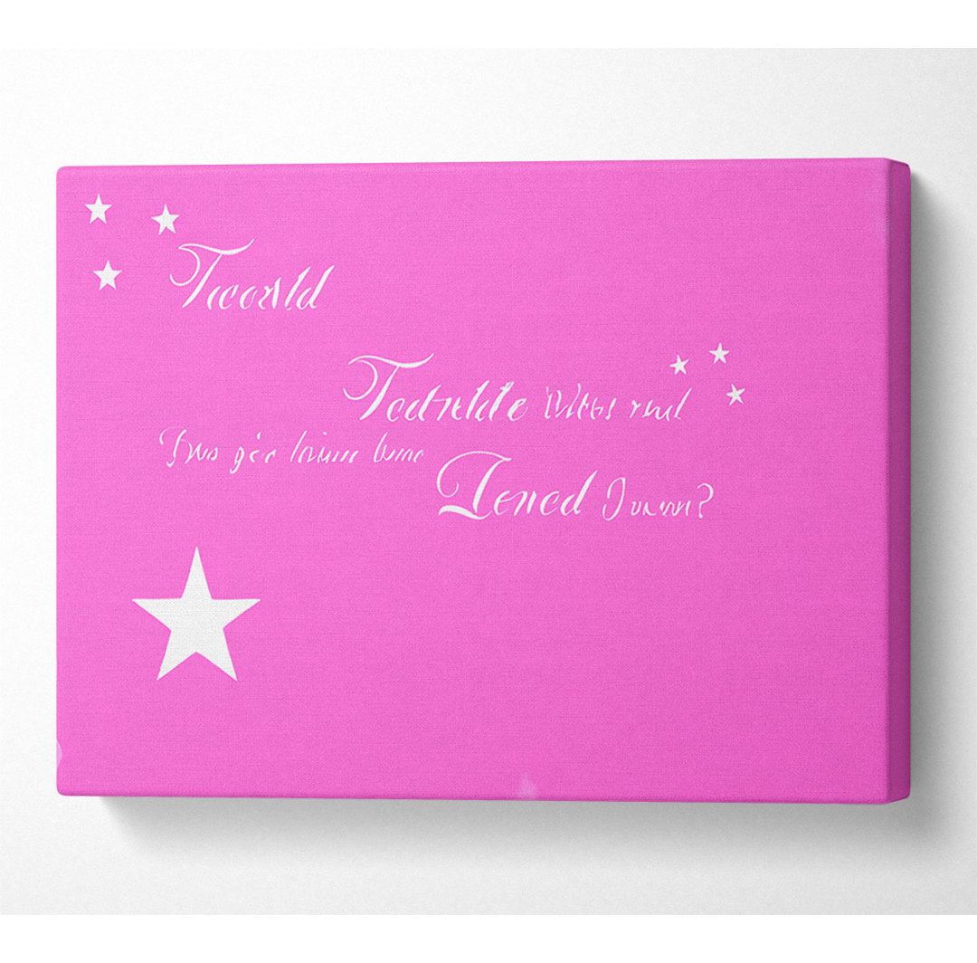 Kinderzimmer Zitat Twinkle Twinkle Little Star 1 Vivid Pink - Druck