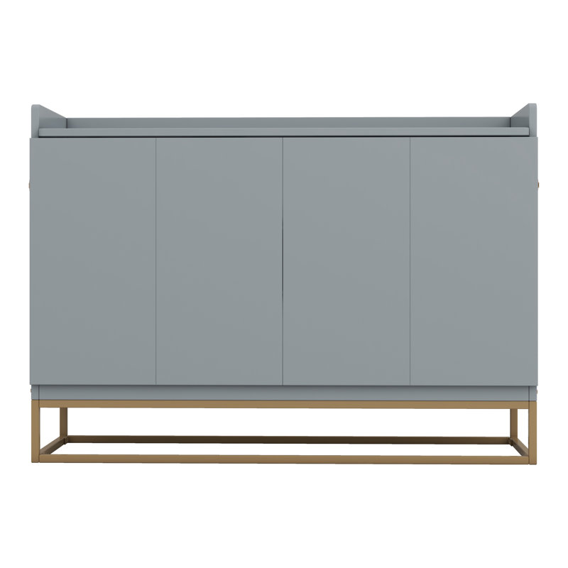 Lit escamotable avec pieds en fer, design moderne, Gris