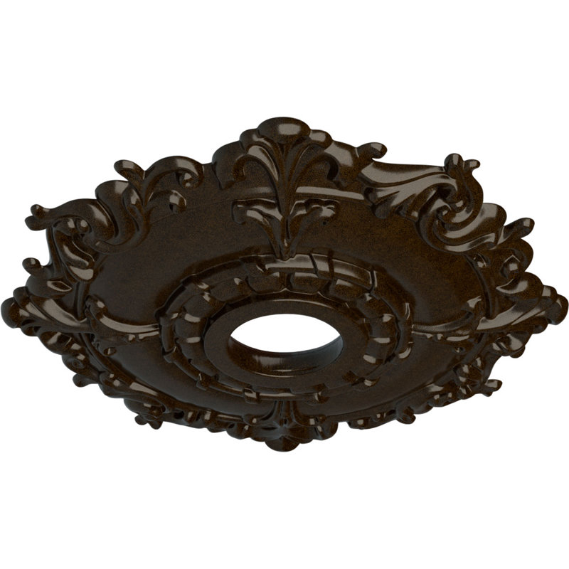 Endurathane Classic Ceiling Medallion, 18 5/8"OD 4"ID x 1 1/8"P (Fits Canopies up to 12 3/4"), Hand-Painted Spartan Stone Finish
