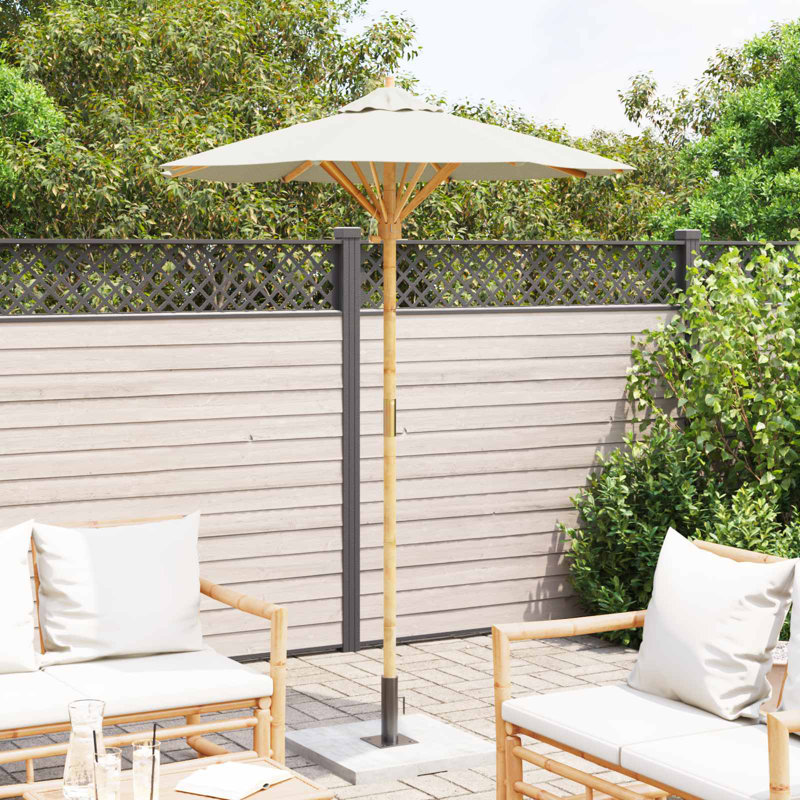 Parasol de jardin vidaXL blanc crème en bambou 270 270 x 260 cm, 82.7" H x 59.1" W x 59.1" D