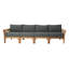 Monterey Teak Outdoor Deluxe Sofa with Sunbrella Cushions-161959522
