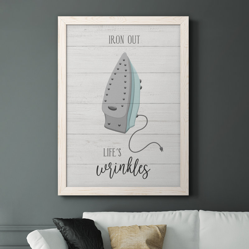 Iron out - Peinture sur toile encadrée, Toile blanche encadrée, H 37,5 po x l 27,5 po x P 1,5 po
