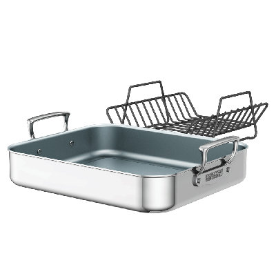 ZWILLING Polished Stainless Steel Ceramic Nonstick Roasting Pan