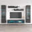 100" Modern Floating Wall Mounted Entertainment Center with 16-Color LED Lighting, High Gloss Finish-730713248