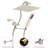 Premium All-Metal Shower System – 10" High-Pressure Rainfall Shower Combo With Adjustable Extension Arm-112658532