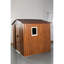Remise de rangement extérieure en métal 6 pi X 6 pi avec structure en fer galvanisé, facile à construire - fer robuste à café, évents perforés,