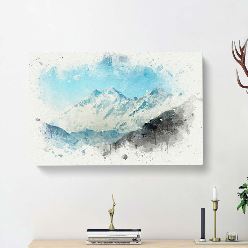 Mount Everest In Tibet & Nepal In Abstract - Wrapped Canvas Print, 50cm H x 76cm W x 3cm D