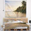 Tapisserie en soirée de plage tropicale seascape-28509905