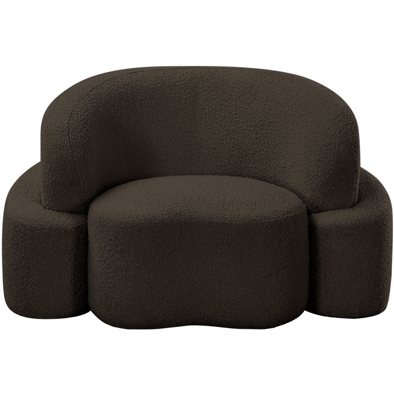 Hinely 46 de large, Tissu brun bouclé