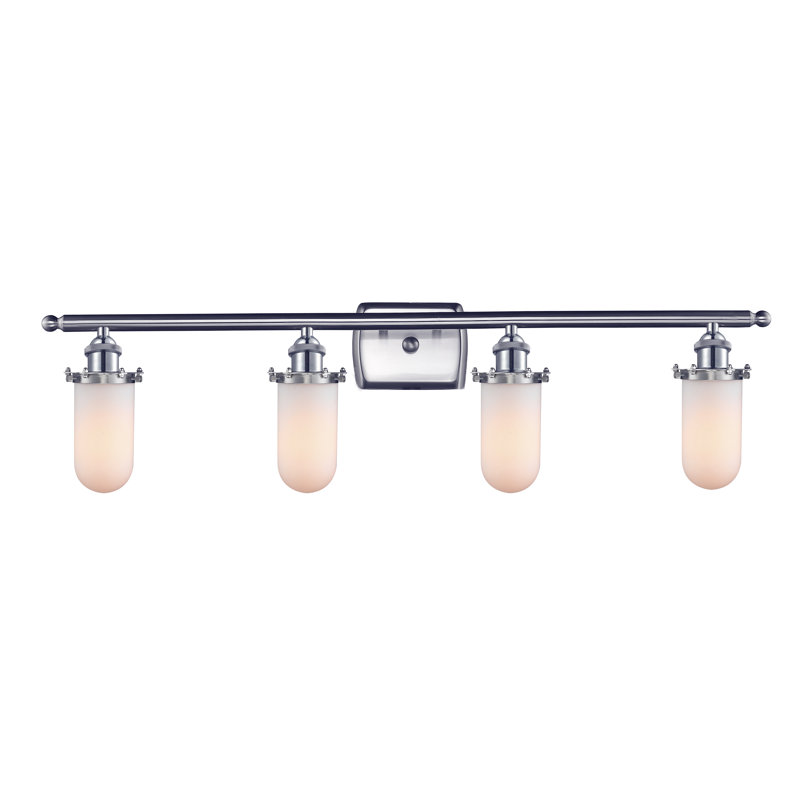 Éclairage pour meuble-lavabo 3 lumières Farview, DEL, Blanc mat, Nickel satiné brossé