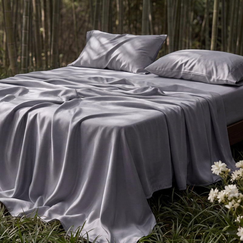 Essential Collection Cooling Rayon Derived from Bamboo Sheet Set, Queen Sheet Set with 2 Pillowcases, Taupe