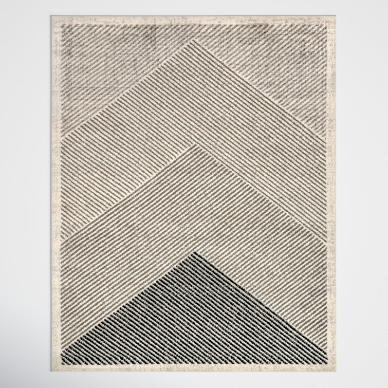 Modern Mountain Striped Area Rug