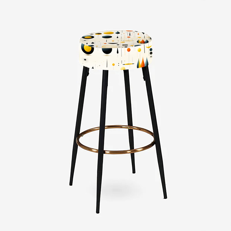 Mcm Graphic Artistry - Ensemble de 2 tabourets de bar Mid-Century