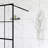 34" X 72" Shower Door Walk-in Black Finish