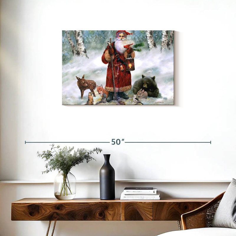 Lelend Woodland Santa, 20" H x 30" W