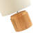Classic And Stylish Real Wooden Table Lamp With Natural Cream Linen Fabric Shade By Metro Lane