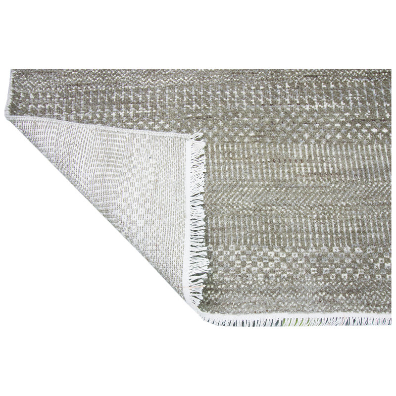 Abstract Area Rug in Ivory, Rectangle 9' x 12'