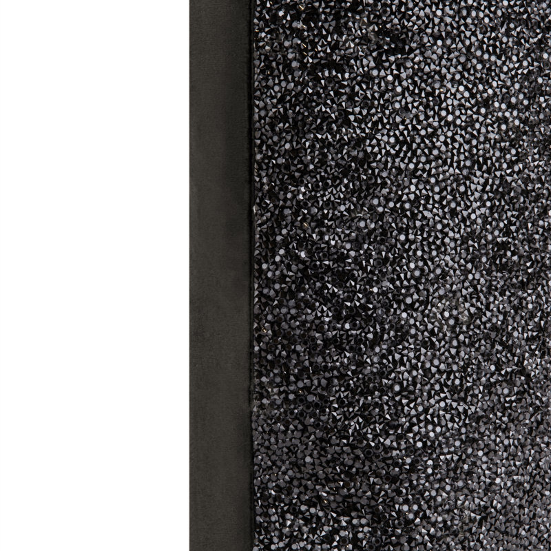 Sparkles Home Luminous Velvet Rhinestone Throw Pillow | Feather Insert | Home Décor Accent, Black, Rectangle 14"H x 20"W