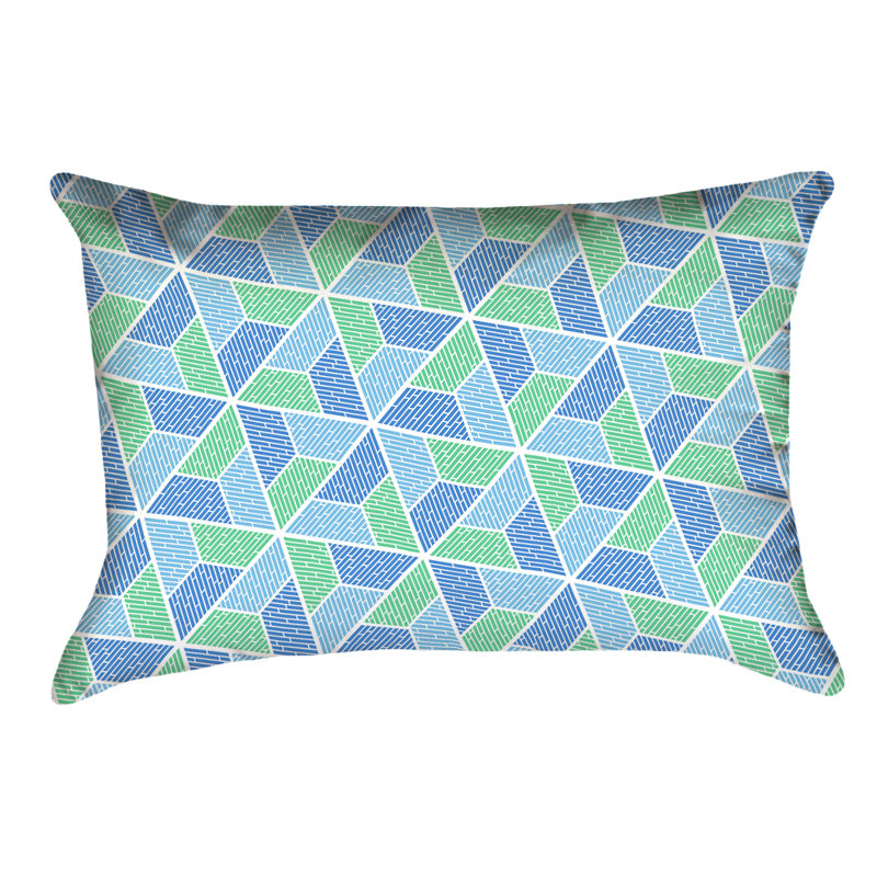 Coussin lombaire intérieur / extérieur Katelyn Elizabeth, Bleu / vert