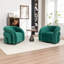 Fauteuil demi-tonneau pivotant rembourré Coyle-1536333456