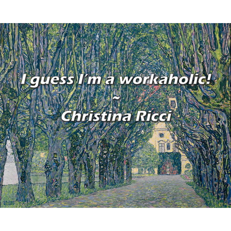 Citation de Christina Ricci: Je crois que je suis un bourreau de travail!
