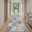 Tapis floral bleu et jaune-1960119515