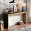 Console élégante avec motifs de grain naturel et pieds robustes-443686096