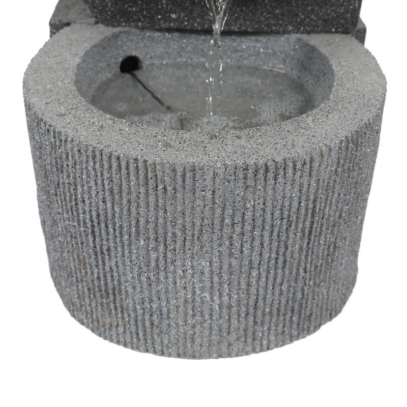 Hand Crafted Weather Resistant Floor Fountain with Light