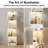 Steel Geometric Bookcase with Lighting and Touch Slider Control-213337907