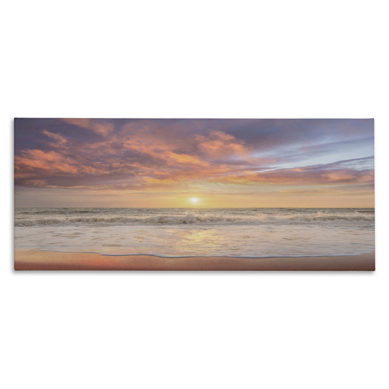 Toile panoramique Vivid Sunset, conception de Mike Caliascibetta, H 13 po x l 30 po