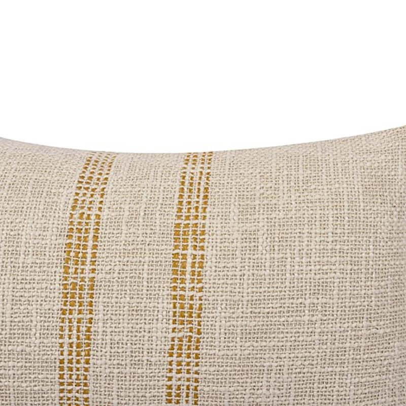 Housse de coussin rectangulaire 100% coton, Jaune