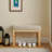 Wooden Bench with sturdy Legs and soft cuhsion-858339209