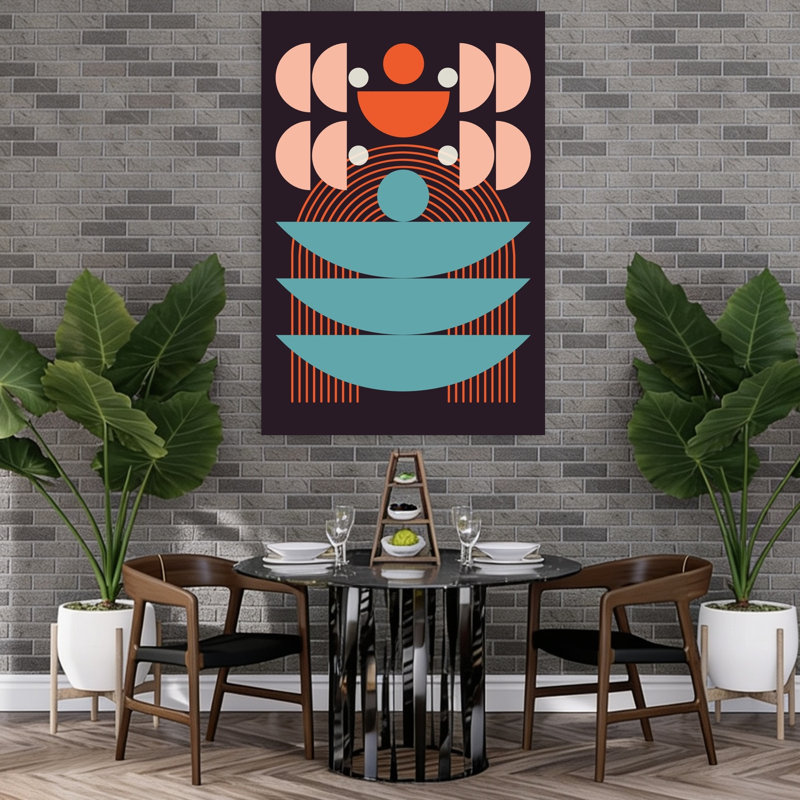 Reproduction d'art géométrique abstrait géométrique, 60" H x 40" W