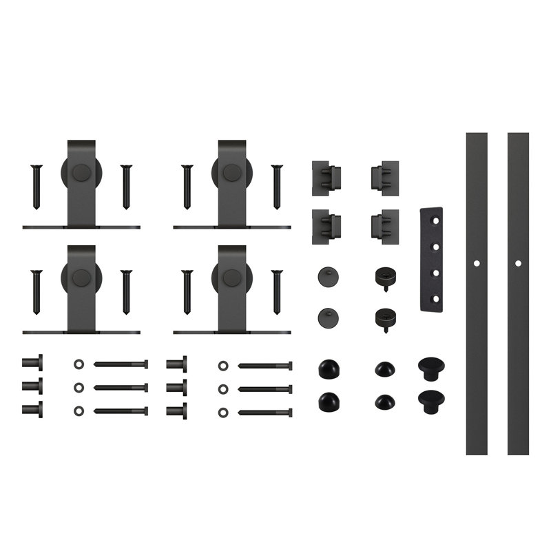72 In (1830 Mm) Luna Mini Barn Door Sliding System, Matte Black