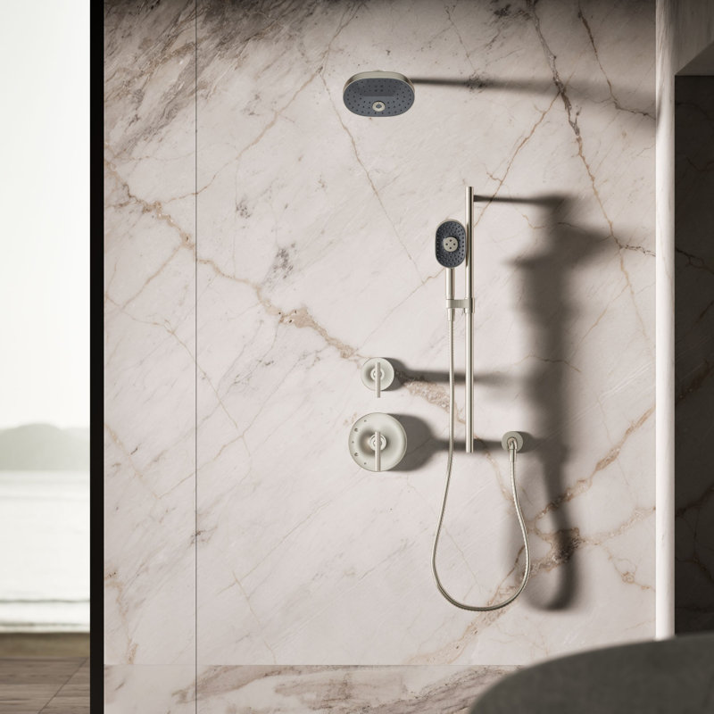 Statement 1.75 GPM Oval Multifunction Handshower With Katalyst Air-Induction Technology, Vibrant Brushed Nickel