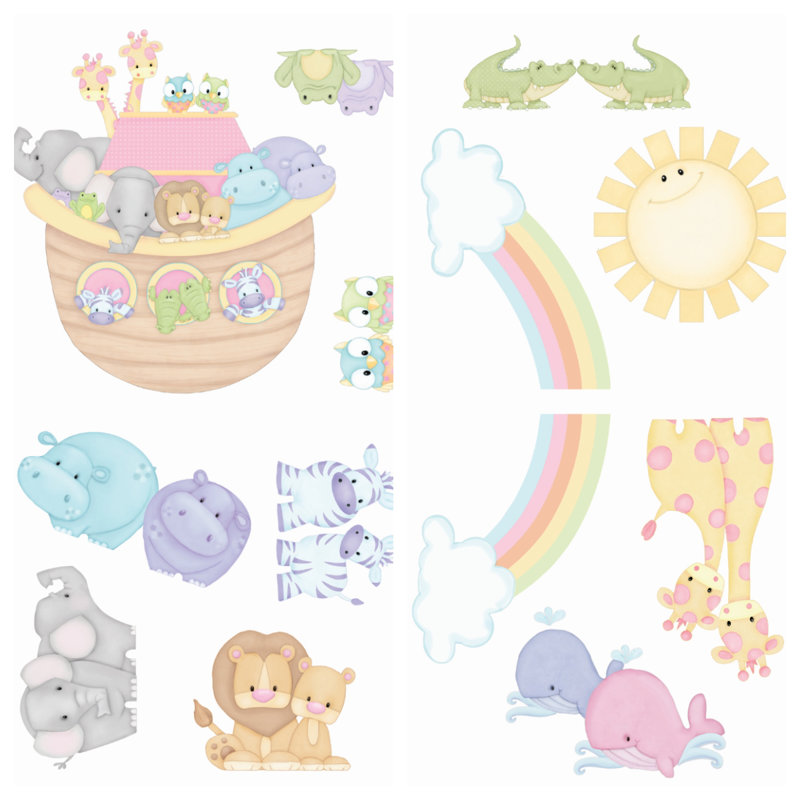 13 - Piece Wall Sticker / Decal, Pink