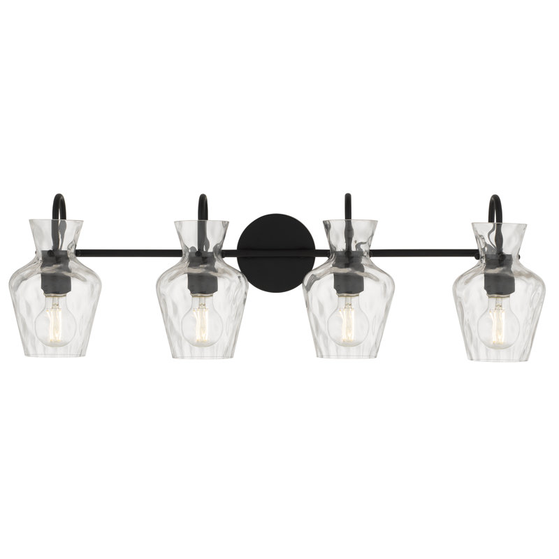Hollis 4-Light Matte  Vanity Light, 9.5" H x 30.25" W x 6.5" D, 4 Lights