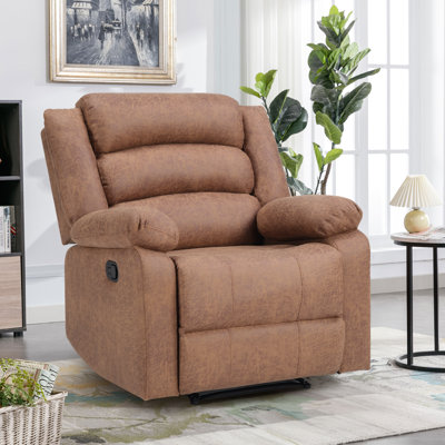 Fauteuil inclinable manuel rembourré de 38 po de largeur Jerneshia