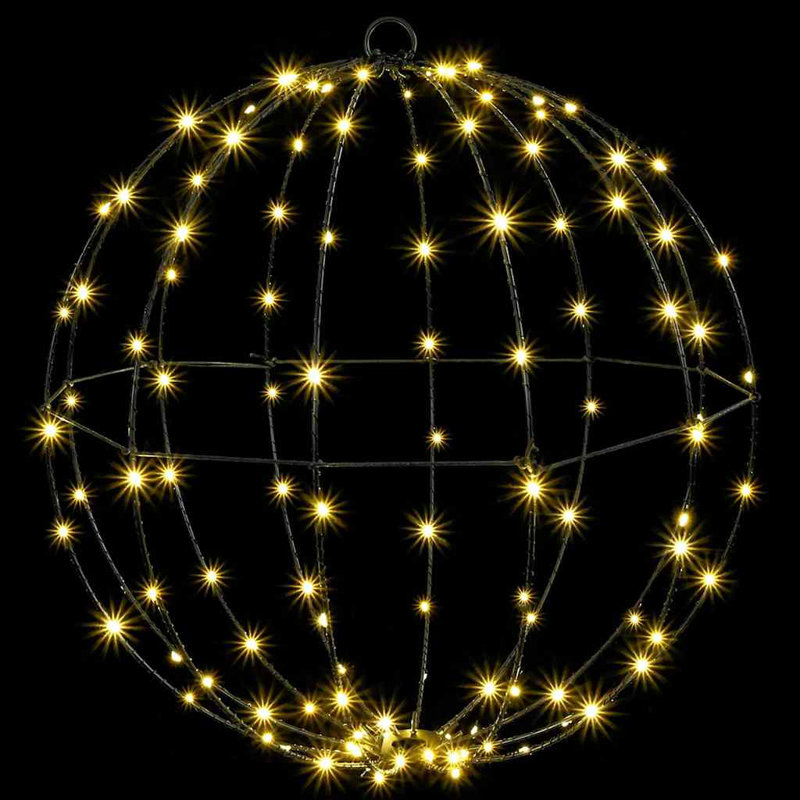 Vidaxl Ball With 120 Leds Warm White 40 Cm Metal