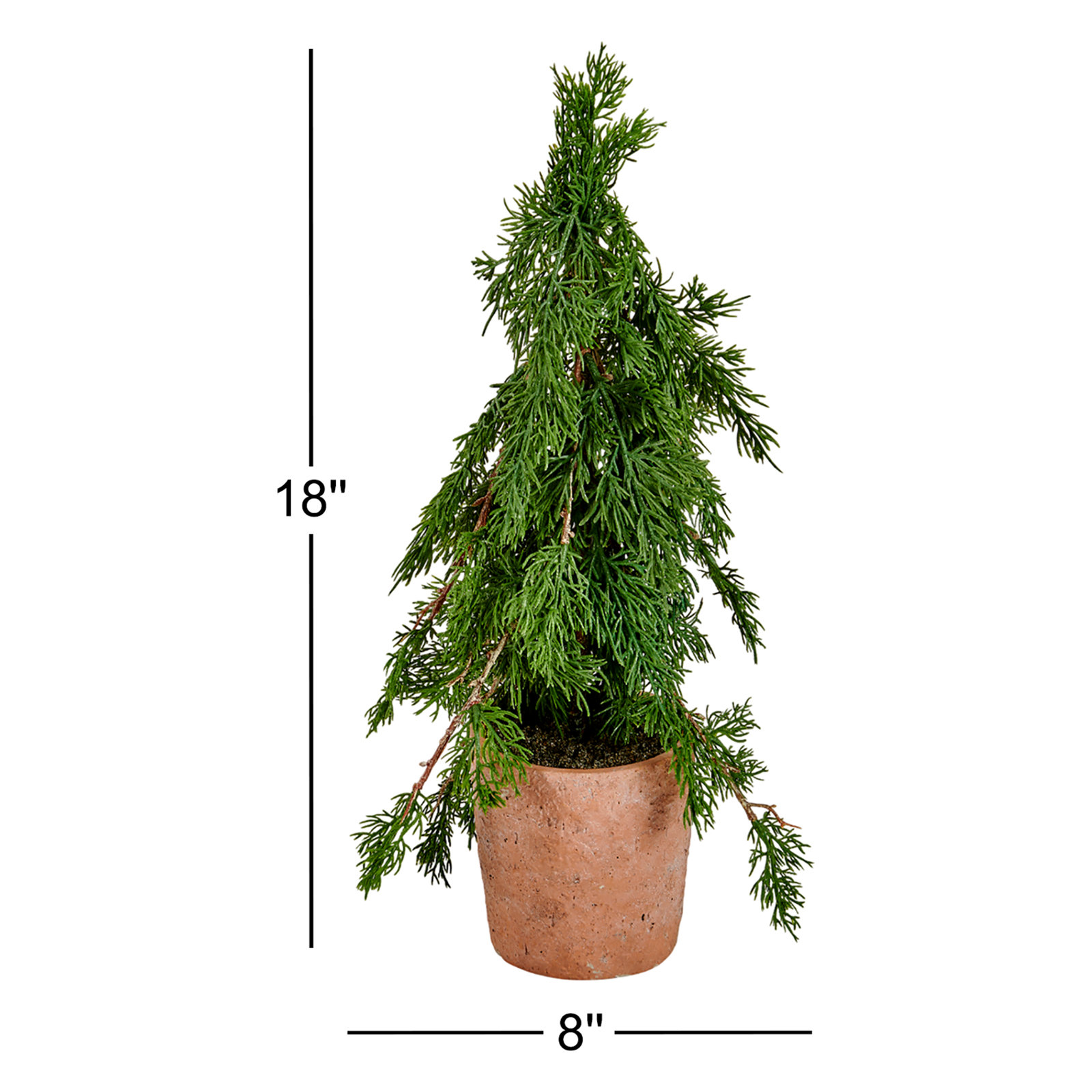 18'' Faux Cedar Tree in Ceramic Pot