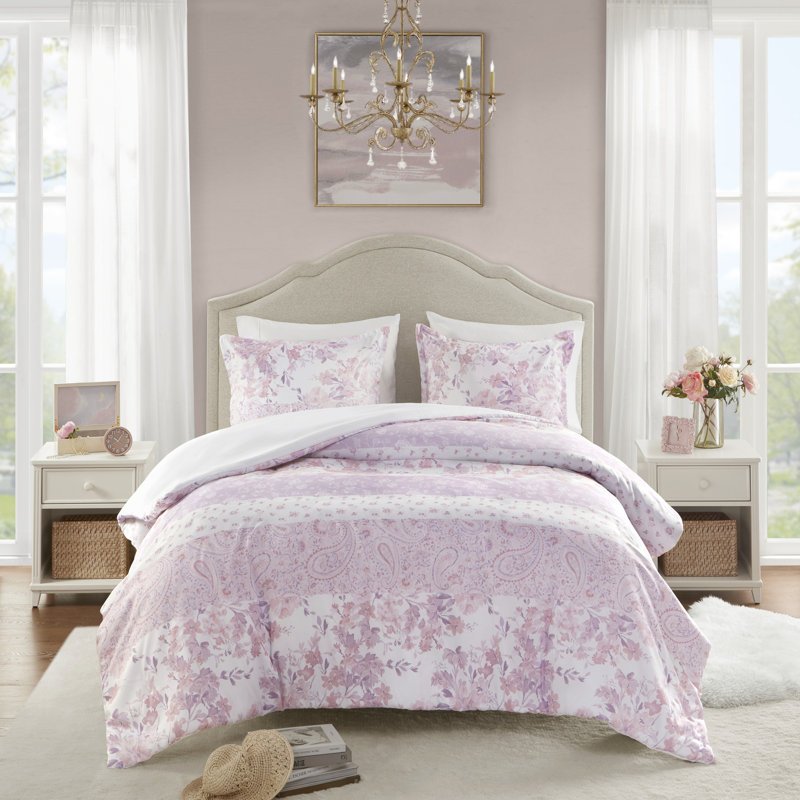 Ensemble de housse de couette Oliena, Housse de couette double / grand + 2 taies décora