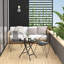 Htoo Round Glass Outdoor Side Table - 46 cm W 46 cm D-1374610828