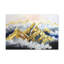 Paysage, or blanc et montagnes bleues, peinture sur toile-1902150525