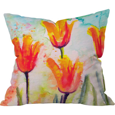 Bells of Spring Outdoor Throw Pillow