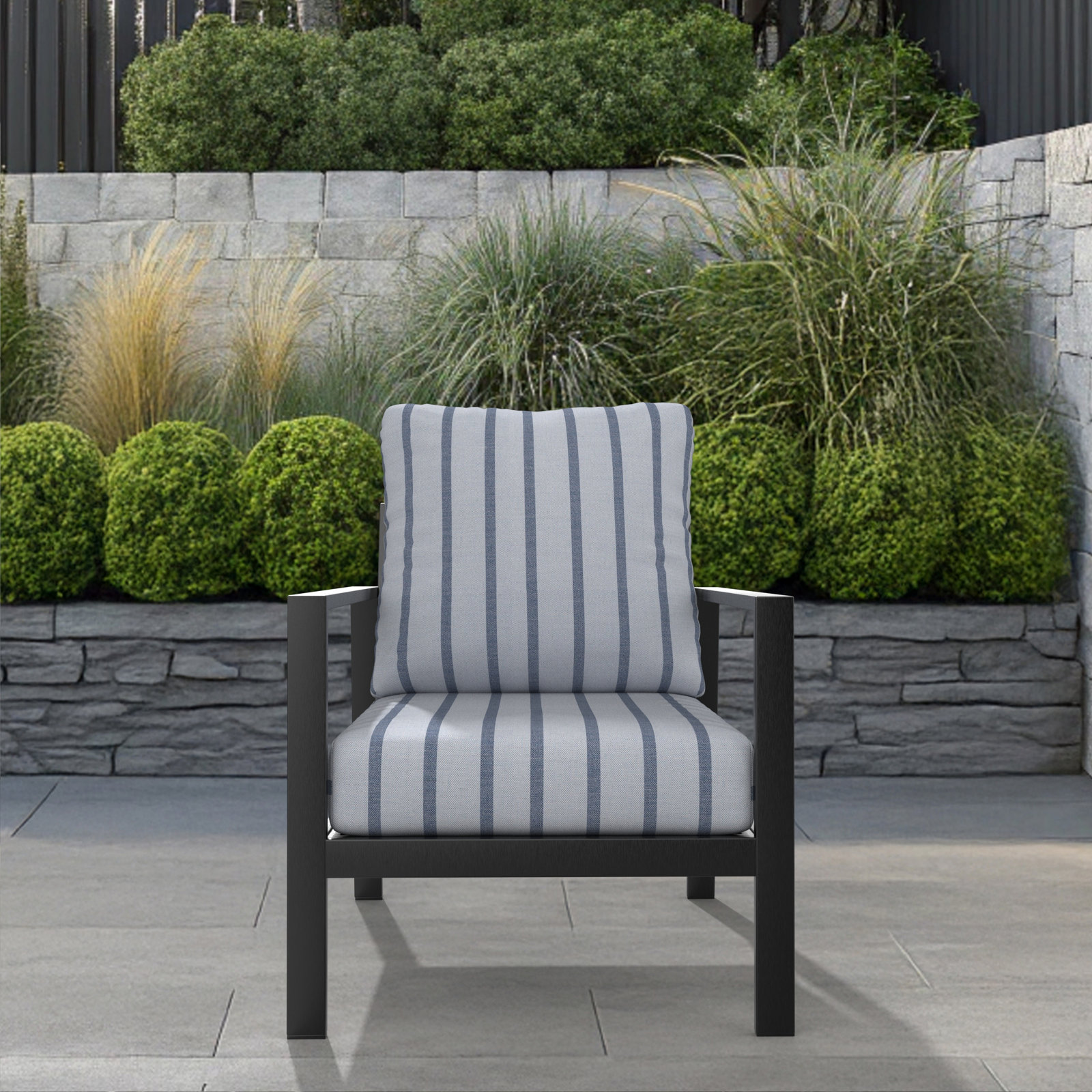 Amala 22" Sunbrella® Seat and Back Cushion, Sunbrella Unwind Sky