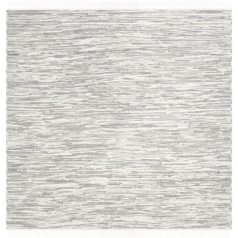 Tapis ikat en coton tissé à la main Utica, Carré 4 pi